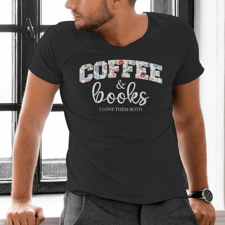 Coffee And Books i Love Them Both Men's V-Neck T-Shirt