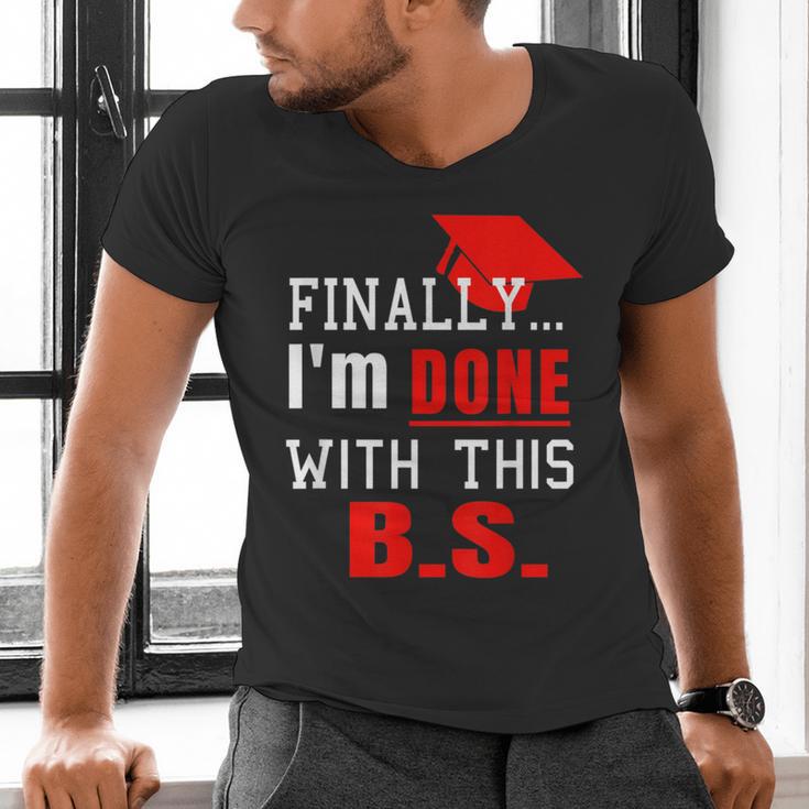 College GraduationShirt Senior Finally Done Men's V-Neck T-Shirt