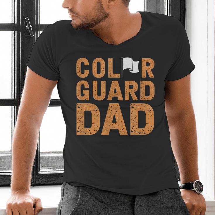 Color Guard Dad Flag Flipping Father Men's V-Neck T-Shirt