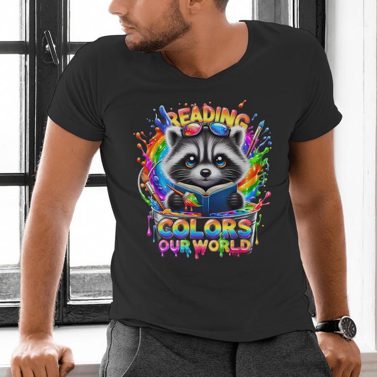 Color Our World 2026 Reading Book Men's V-Neck T-Shirt