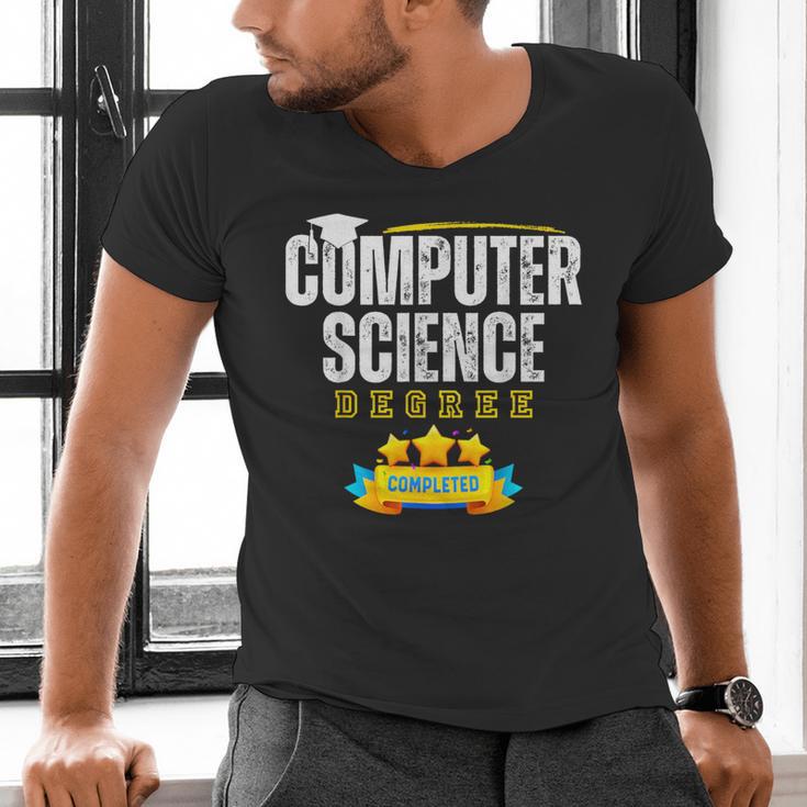 Computer Science Degree Graduation Senior Celebration Grad Men's V-Neck T-Shirt