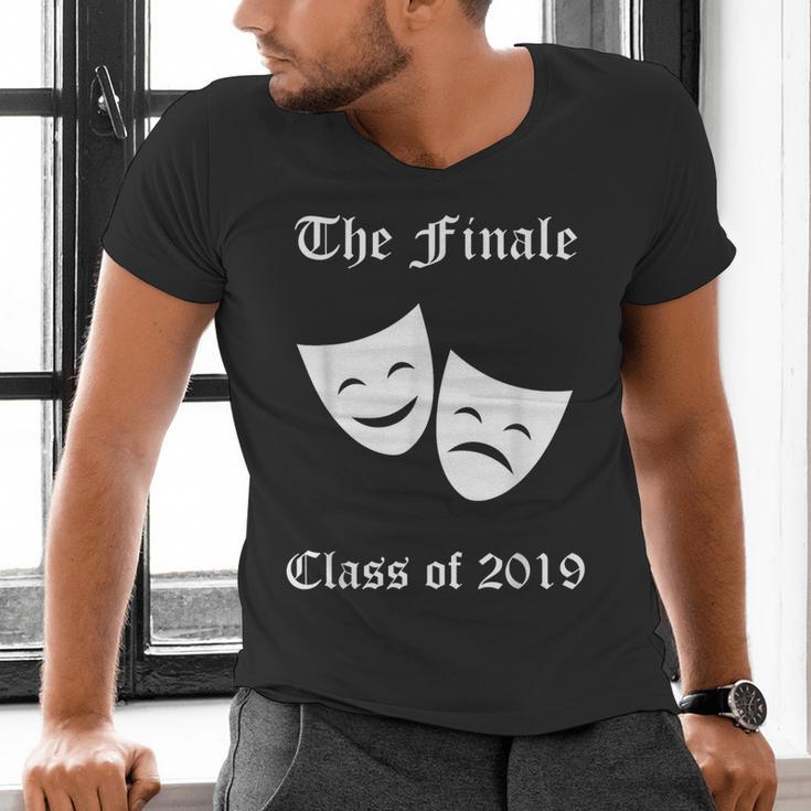 Cool Theater Graduation Tshirt Tragedy And Comedy Masks Men's V-Neck T-Shirt