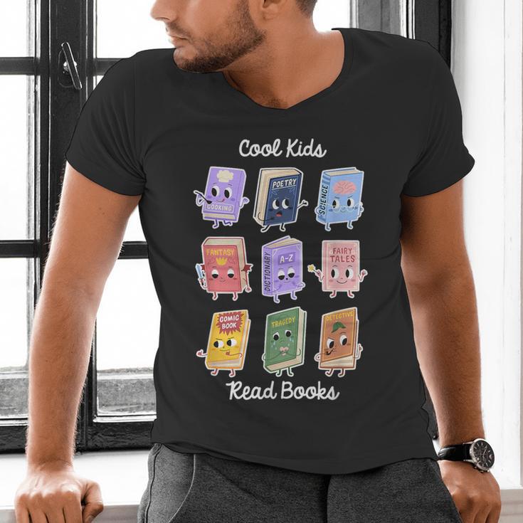 Cool Kids Read Books Apparel Men's V-Neck T-Shirt