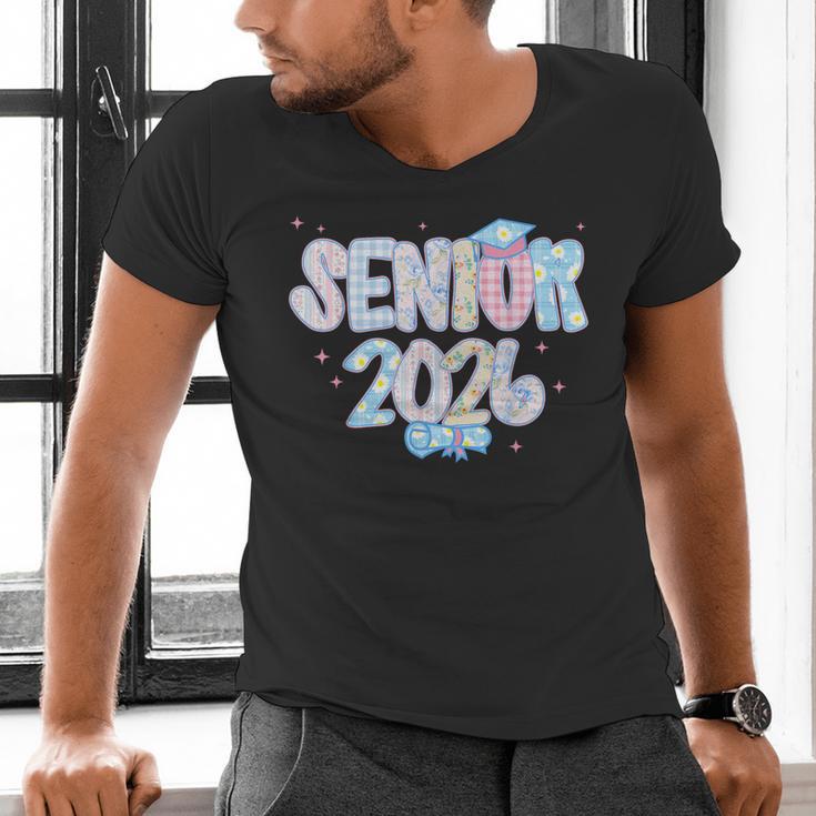 Coquette Senior-Class Of 2026 Preppy Graduation Graduate Men's V-Neck T-Shirt