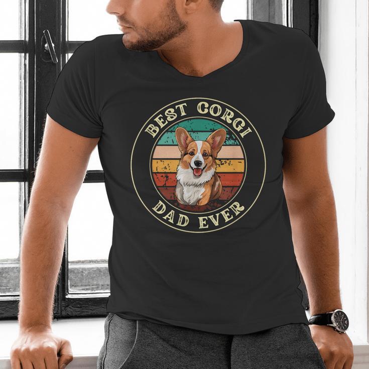 Corgi Dad Idea For Men Men's V-Neck T-Shirt