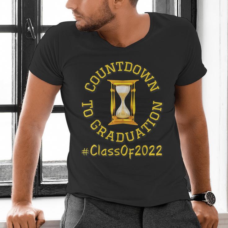 Countdown To Graduation Hourglass Senior Class Of 2022 Men's V-Neck T-Shirt