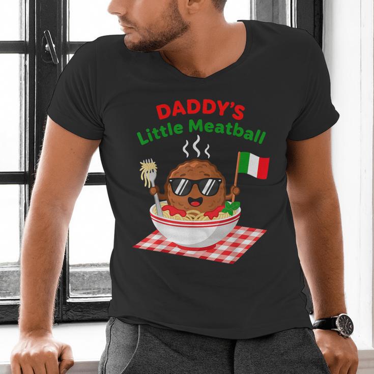 Couple Daddy's Little Meatball Italian Men Men's V-Neck T-Shirt