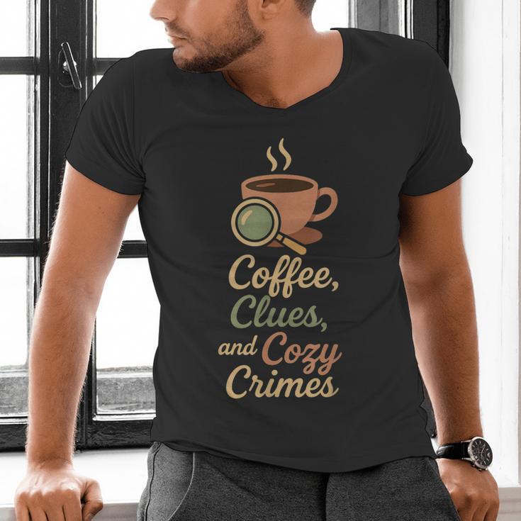 Cozy Crime Club Mystery Reader Bookish Sleuth Men's V-Neck T-Shirt
