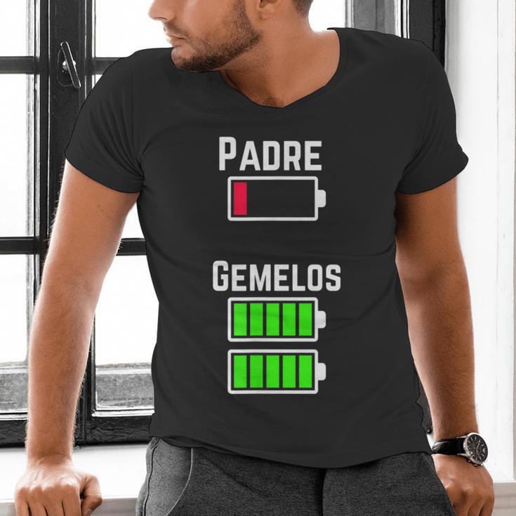 Cufflinks Battery Filled Tired Dad Low Battery Charge Men's V-Neck T-Shirt