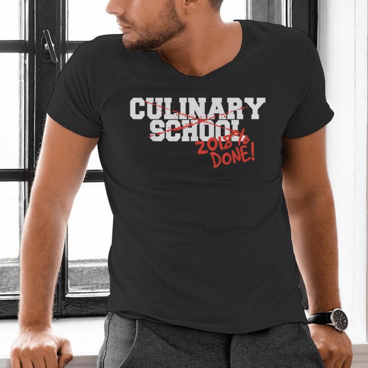 Culinary School Graduation Class Of 2018 Men's V-Neck T-Shirt