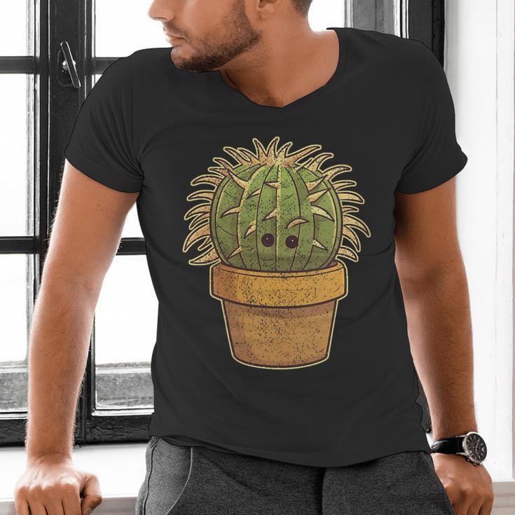 Cute Golden Barrel Cactus Introvert Distressed Men's V-Neck T-Shirt Cute Golden Barrel Cactus Introvert Distressed Men's V-Neck T-Shirt