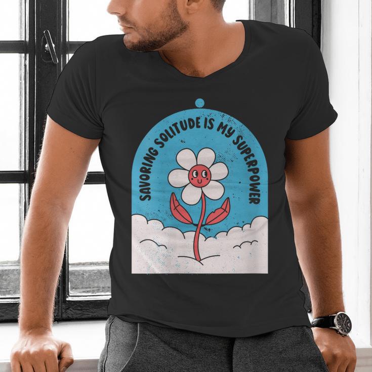 Cute Introvert Shy Teen Anti-Social Inner Strength Men's V-Neck T-Shirt