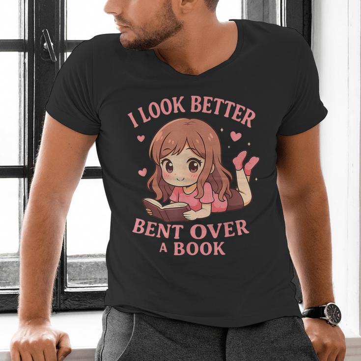 Cute Reading Outfit Book Lover Tee For Women Who Read Men's V-Neck T-Shirt
