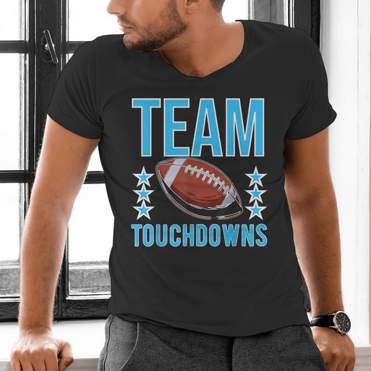 Cute Team Touchdowns Gender Reveal For Mom And Dad Men's V-Neck T-Shirt