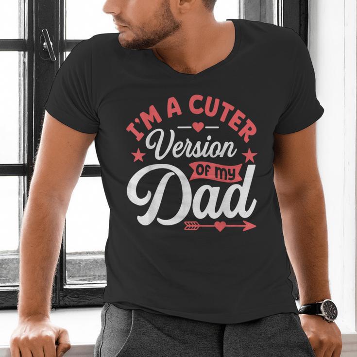 Cuter Version Of Dad Cute Kid Boy Girl Proud New Dad Men's V-Neck T-Shirt