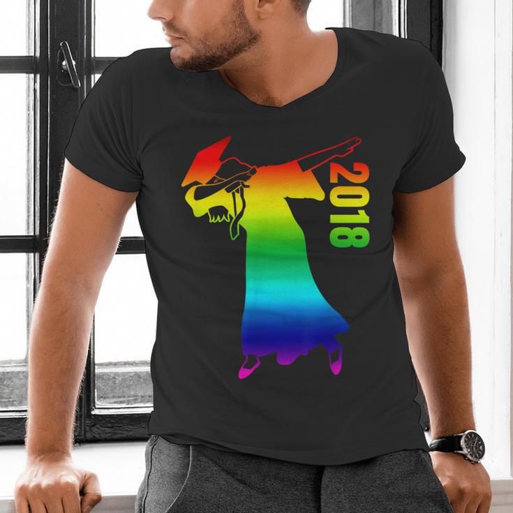 Dabbing Graduate 2018 Graduation Celebration Men's V-Neck T-Shirt