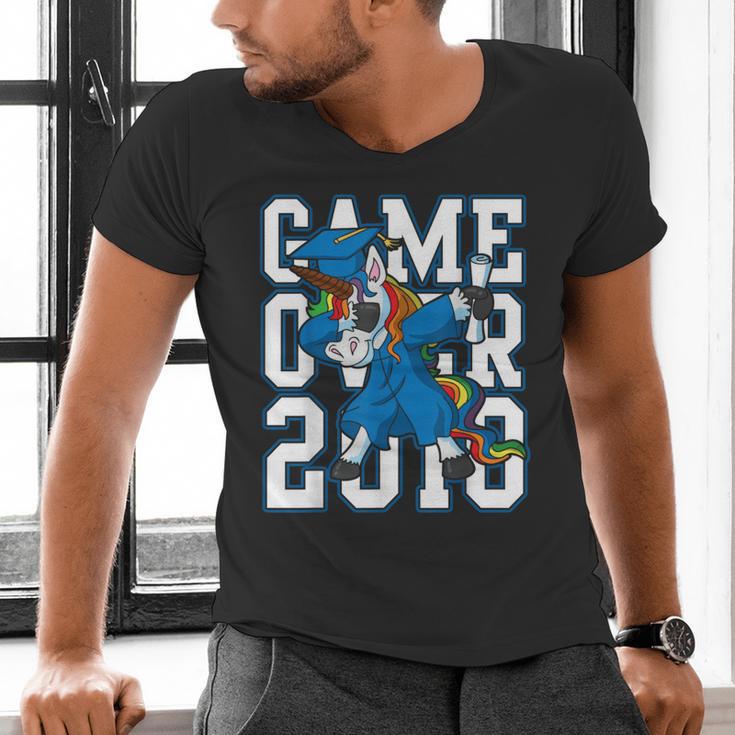 Dabbing Graduation Class Of 2018Shirt Unicorn Dab Men's V-Neck T-Shirt