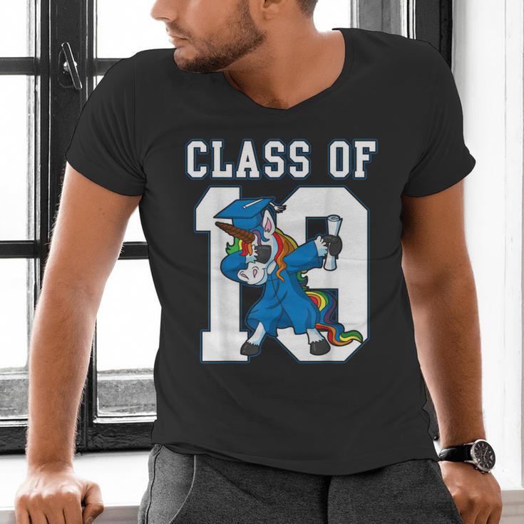 Dabbing Graduation Class Of 2019 Unicorn Shirt Men's V-Neck T-Shirt