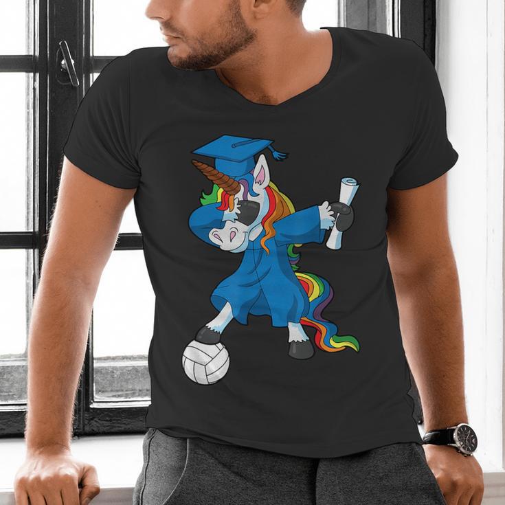 Dabbing Graduation Class 2023 Unicorn Volleyball Men's V-Neck T-Shirt
