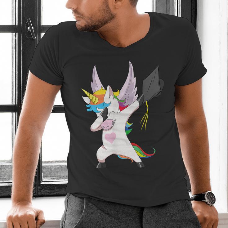 Dabbing Unicorn Graduation Class Of 2019 Women Men's V-Neck T-Shirt
