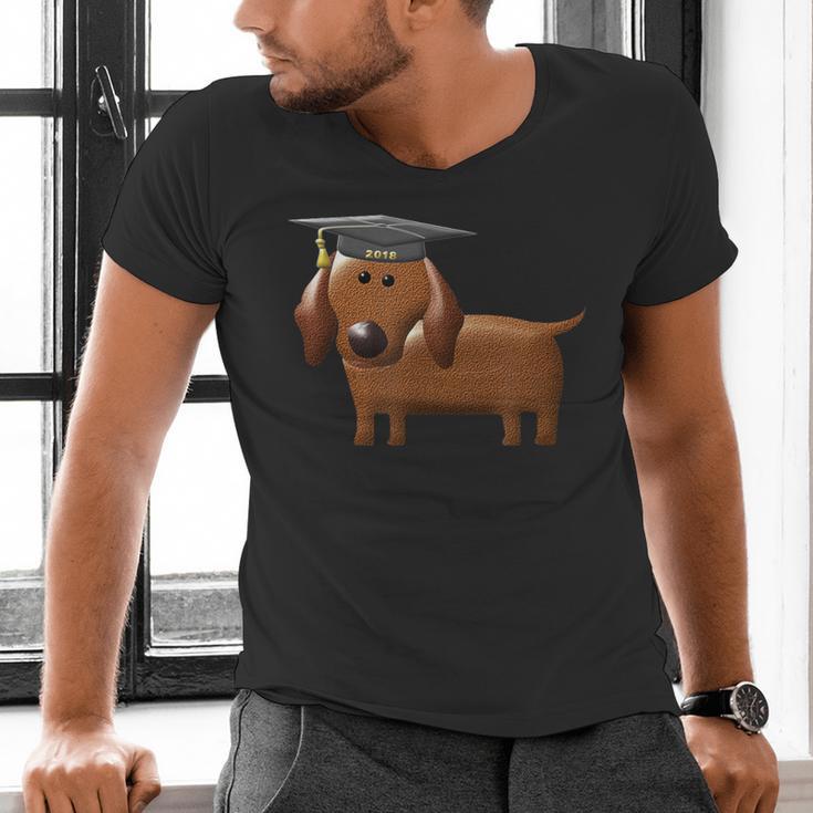 Dachshund Graduation 2018 Dog Graduation Shirt For Men Women Kids Men's V-Neck T-Shirt