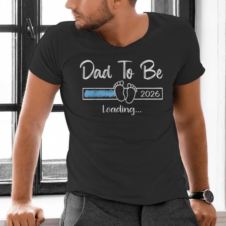 Dad To Be 2026 Promoted To Daddy Soon To Be New Dad Men's V-Neck T-Shirt