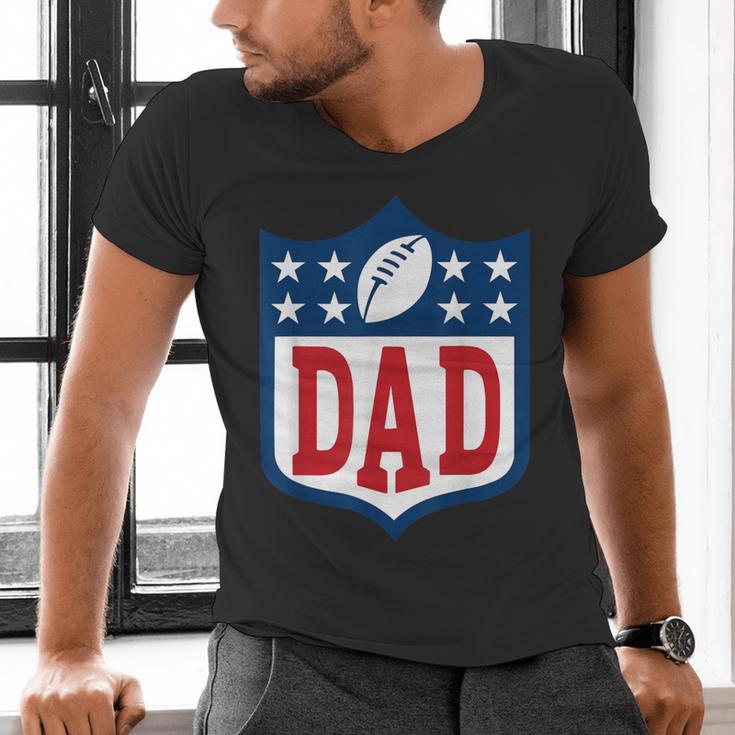 Dad American Football Happy Birthday Family Matching Retro Men's V-Neck T-Shirt Dad American Football Happy Birthday Family Matching Retro Men's V-Neck T-Shirt