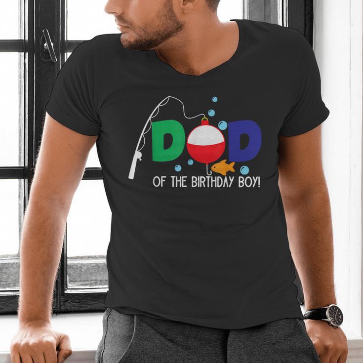 Dad Of The Big One Fishing Boy First Birthday Ofishally Men's V-Neck T-Shirt