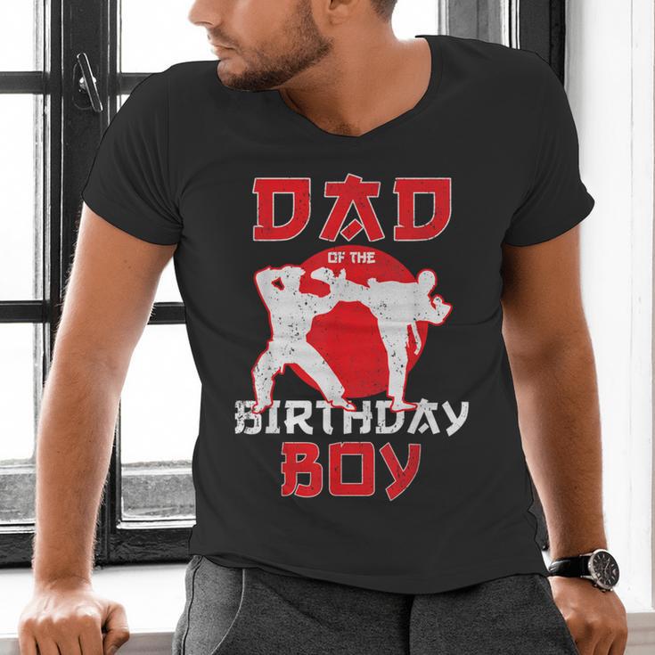 Dad Of The Birthday Karate Taekwondo Boy Martial Arts Men's V-Neck T-Shirt