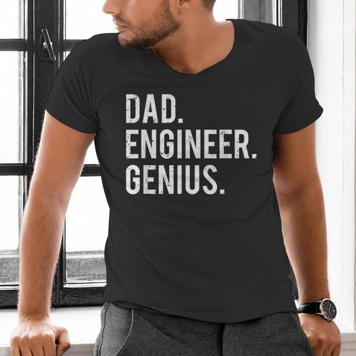Dad Engineer Genius Cute Engineering Father Men's V-Neck T-Shirt