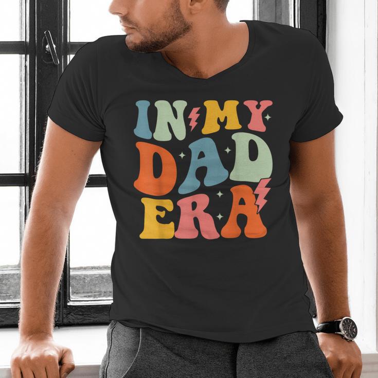 In My Dad Era Groovy Papa Daddy Fathers Day For Men Men's V-Neck T-Shirt
