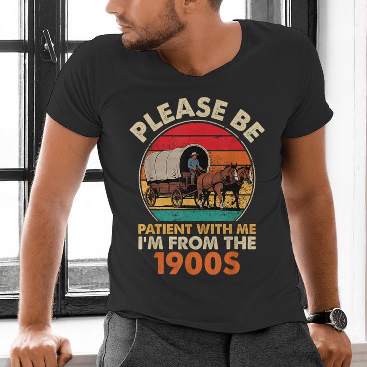 Dad Father's Day Please Be Patient I'm From The 1900s Men's V-Neck T-Shirt