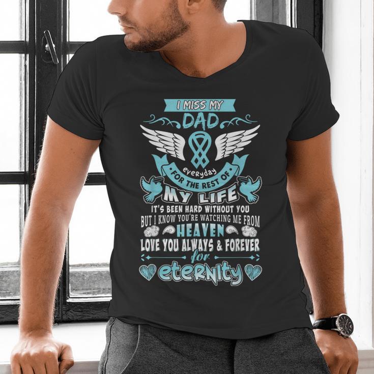 Dad Is My Guardian Angel Missing Memorial Day For Men Women Men's V-Neck T-Shirt