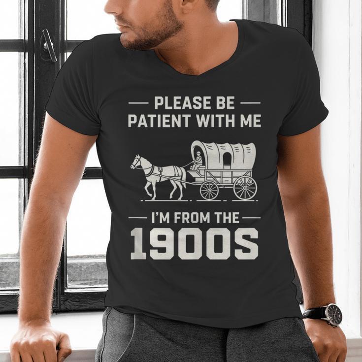 Dad Please Be Patient With Me I'm From The 1900s Vintage Men's V-Neck T-Shirt Dad Please Be Patient With Me I'm From The 1900s Vintage Men's V-Neck T-Shirt