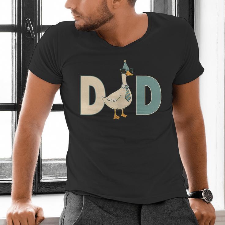 Dad Silly Goose 1st Birthday Family Matching Pocket Men's V-Neck T-Shirt