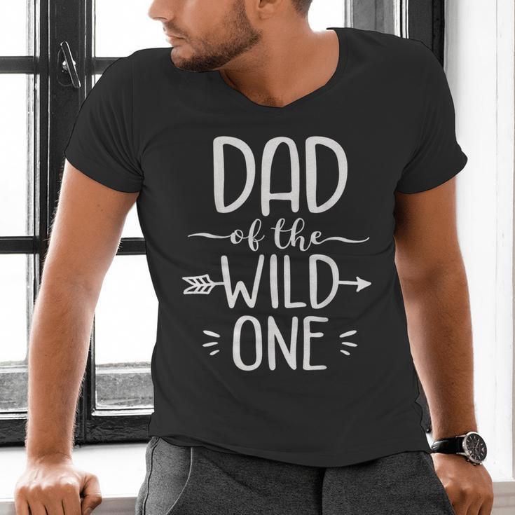 Dad Of The Wild One Shirt 1st Birthday Safari Men's V-Neck T-Shirt
