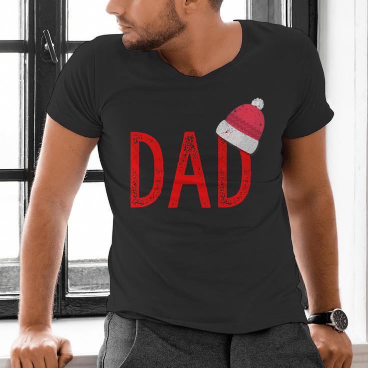 Dad Xmas PJs Christmas Pajamas And Xmas PJ Family Shirt Men's V-Neck T-Shirt