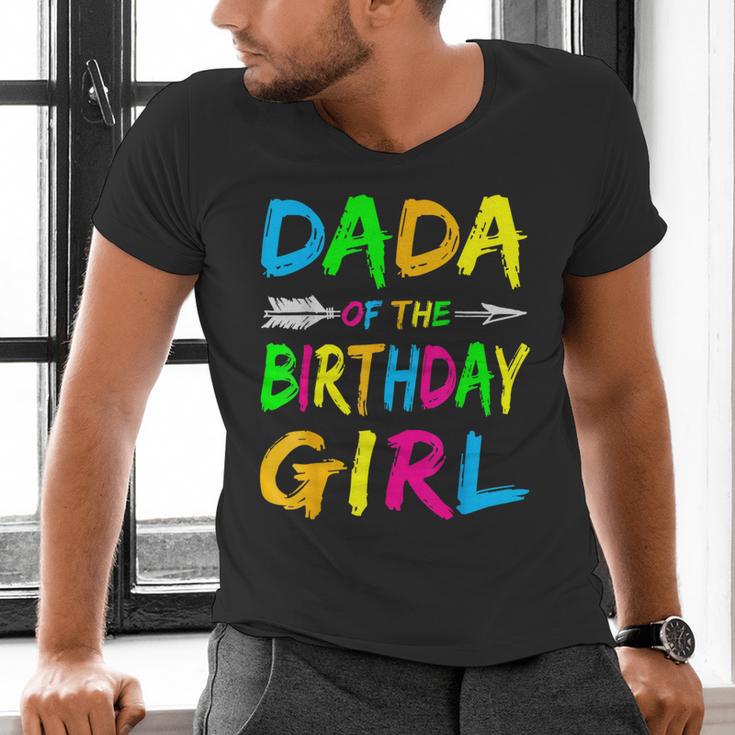 Dada Of The Birthday Girl Retro 80's Party Shirt Men's V-Neck T-Shirt