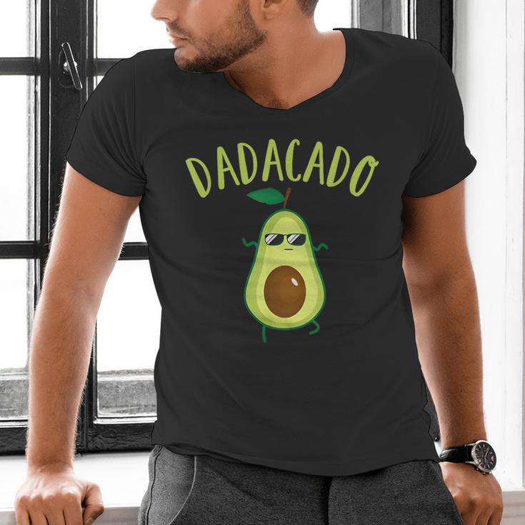 Dadacado Cute Daddy Avocado Pregnant Dad Father Day Men's V-Neck T-Shirt