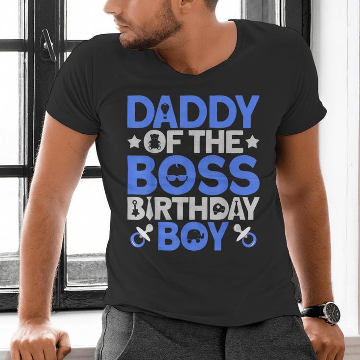 Daddy Of The Boss Birthday Party Outfit Like A Boss Daddy Men's V-Neck T-Shirt