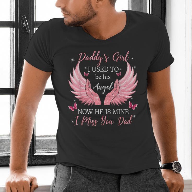 Daddy Girl I Used To Be His Angel Now He Is Mine Men's V-Neck T-Shirt