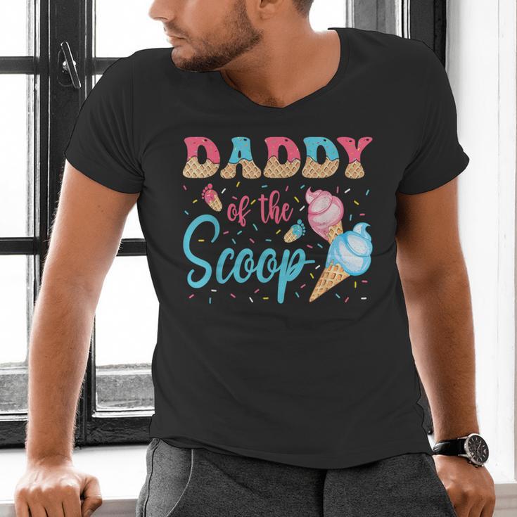 Daddy Of The Scoop Ice Cream Gender Reveal Baby Shower Men's V-Neck T-Shirt