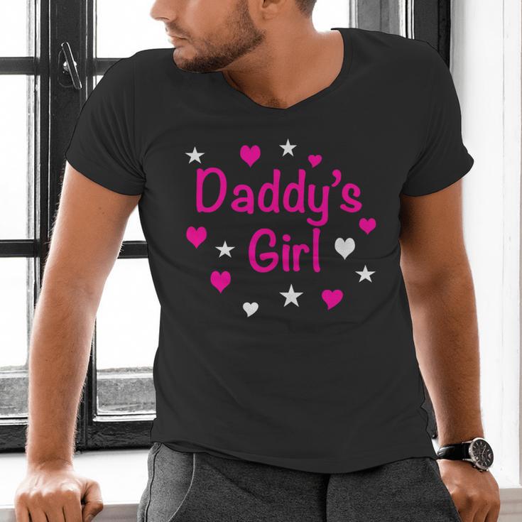 Daddy's Girl Shirt With Pink Lettering Men's V-Neck T-Shirt