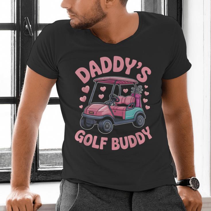 Daddy's Golf Buddy Cute Family Golfer Sport Fan Tee Matching Men's V-Neck T-Shirt