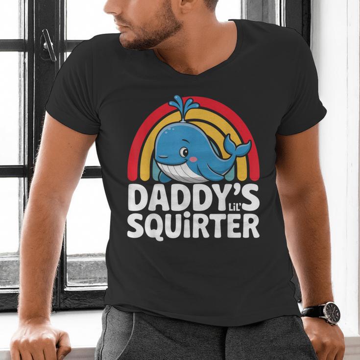 Daddy's Lil Squirter Cute Embarrassing Woman Men's V-Neck T-Shirt