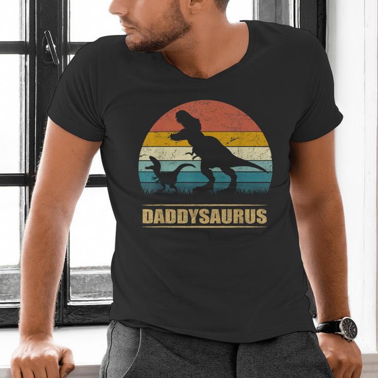 Daddysaurus DadRex Dinosaur Men Men's V-Neck T-Shirt