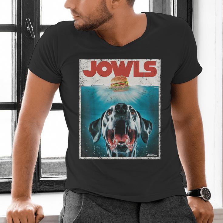 Dalmatian Jowls Cute Paws Spot Dog Mom Top Dog Dad Men's V-Neck T-Shirt