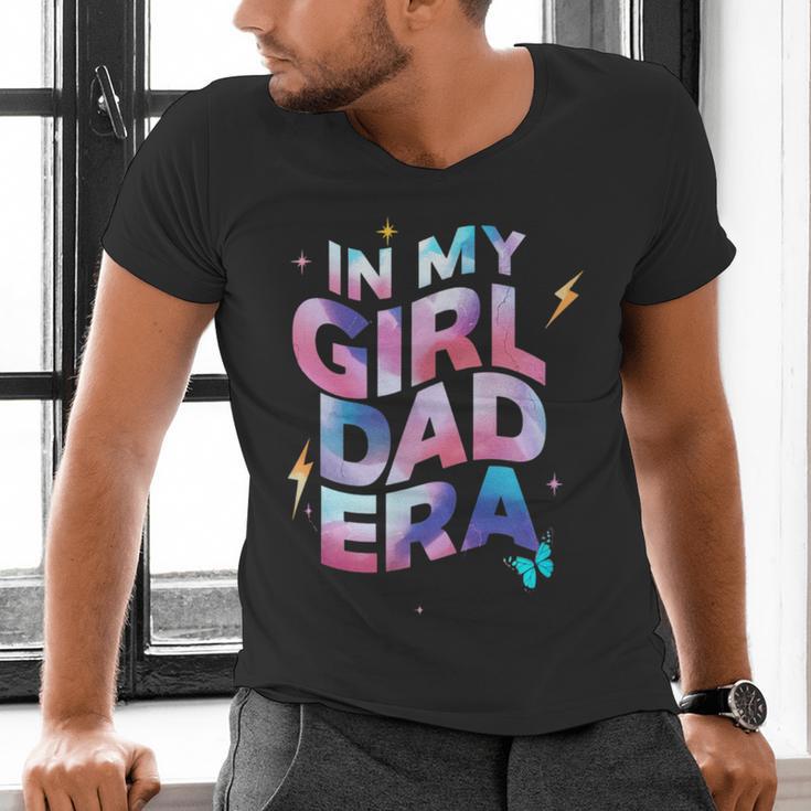 In My Daughter Era Dad Life Soft Pastel Pride Theme Men's V-Neck T-Shirt