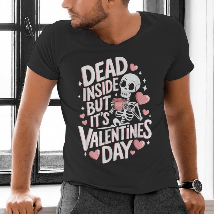 Dead Inside But Its Valentines DayShirt For Introverts Men's V-Neck T-Shirt Dead Inside But Its Valentines DayShirt For Introverts Men's V-Neck T-Shirt
