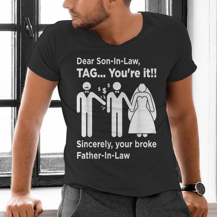 Dear Son-In-Law Father Of The Bride Dad Wedding Marriage Men's V-Neck T-Shirt